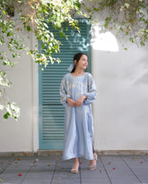 Sprinkles Stitched Emb Kaftaan Suit -Amara Faux