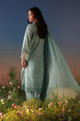 Mirha By Sahar Unstitched 3 Piece Emb Lawn Suit-SS1-26-41-Pale Azure