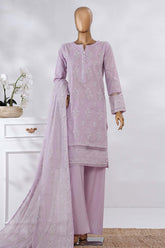 Sunehri By HZ Stitched 3 Piece Emb Dyed Cotton Winter Collection'2025-SSE-813-Lavender