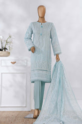 Sunehri By HZ Stitched 3 Piece Emb Dyed Cotton Winter Collection'2025-SSE-816-Blue