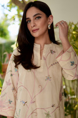 Pret Essentials By Sahar Stitched 2 Piece Summer Collection'2025-SSEC-V2-RK-02-Sepia Garden
