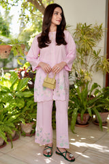 Pret Essentials By Sahar Stitched 2 Piece Summer Suit-SSEC-V3-RK-02-Ballet Pink