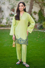 Pret Essentials By Sahar Stitched 2 Piece Summer Collection'2025-SSEC-V3-RR-08-Neon Matcha