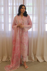 Nura By Sahar Stitched 3 Piece Emb Lawn Vol-02 Collection'2025-SSPN-MA-01-Fleur De Blush