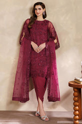 Zayrah By Zarif Unstitched 3 Piece Luxury Formals Suit-ZF-ZYR-01-Surkh