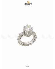 Moana Ring Silver White - Zeesy Jewellery