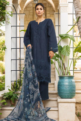 Sada Bahar Stitched 3 Piece Chikankari Lawn Suit-CK-03-Blue