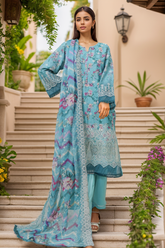 Sada Bahar Stitched 3 Piece Cutwork Chikankari Suit-CKP-02-Ferozi