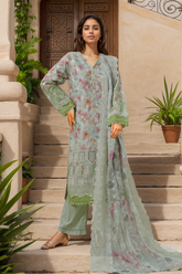 Sada Bahar Stitched 3 Piece Cutwork Chikankari Vol-02 Suit-CKP-Pista