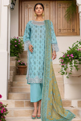 Sada Bahar Stitched 3 Piece Luxury Cutwork Vol-01 Collection'2025-CW-4082-Ferozi