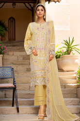 Sada Bahar Stitched 3 Piece Luxury Emb Spring Vol-05 Suit-MK-30-Yellow