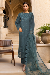 Sada Bahar Stitched 3 Piece Luxury Emb Spring Vol-05 Suit-MK-43-Green