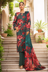 Sada Bahar Stitched 3 Piece Printed Cambric Vol-01 Suit-249-GREEN