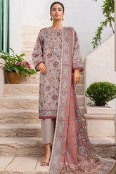 Sada Bahar Stitched 3 Piece Printed Lawn Vol-01 Suit-PR-9495-Brown