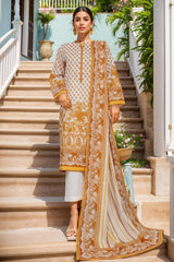 Sada Bahar Stitched 3 Piece Printed Lawn Vol-02 Suit-PR-1308-Mustard