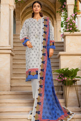 Sada Bahar Stitched 3 Piece Printed Lawn Vol-02 Suit-PR-326-White