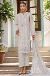 Sada Bahar Lucknowi Stitched 3 Piece Emb Chikankari Lawn Vol-02 Collection'2024-LCK-Ice