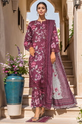 Sada Bahar Stitched 3 Piece Emb Khaddar Vol-03 Suit-CW-ED-8149-Maroon