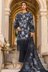 Sada Bahar Stitched 3 Piece Laser Cutwork Chikankari Vol-02 Suit-CK-25-Black