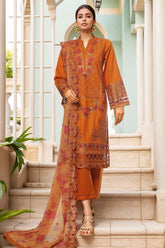Sada Bahar Stitched 3 Piece Luxury Emb Spring Vol-03 Collection-LEL3-MK-37-Golden