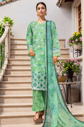 Sada Bahar Stitched 3 Piece Printed Chikankari Vol-01 Suit-PCK-P.Green