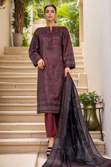 Sada Bahar Stitched 3 Piece Printed Lawn Vol-02 Suit-PR-9533-Brown