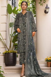 Sada Bahar Stitched 3 Piece Printed Lawn Vol-03 Suit-PR-3291-Dark Green