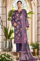 Sada Bahar Stitched 3 Piece Printed Lawn Vol-03 Collection'2025-PR-9499-Blue