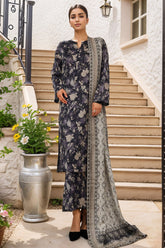 Sada Bahar Stitched 3 Piece Printed Lawn Vol-04 Suit-PR-9543-Black