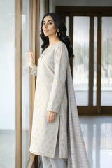 Ayla Studio Stitched 3 Piece Luxe Eid Jacquard Festive Lawn Suit-Sahab Baft