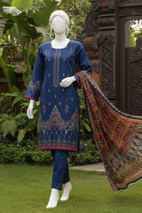 Almeerah Unstitched 3 Piece Winter Khaddar Luxe Collection'2025-Sapphire Nightfall