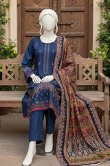 Almeerah Unstitched 3 Piece Winter Khaddar Luxe Collection'2025-Sapphire Nightfall