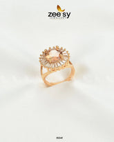 Sapphire Ring Champagne - Zeesy Jewellery