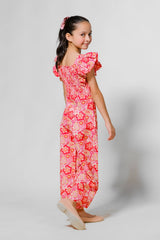 Sprinkles Stitched 1 Piece Summer Jumpsuit Kids Collection'2025-Scarlet Paisley Jumpsuit