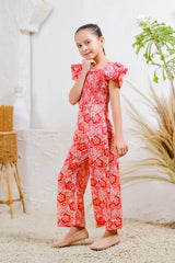 Sprinkles Stitched 1 Piece Summer Jumpsuit Kids Collection'2025-Scarlet Paisley Jumpsuit