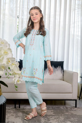 Fresh Bird Stitched 2 Piece Festive Kids Collection'2025-Sea breeze