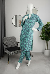 Lush Aura By Almeerah Stitched 2 Piece Premium Bana Dora Lawn Collection'2025-Seafoam Whisper