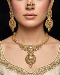 Zeesy-Shahi Gemstone Hasli Necklace Set