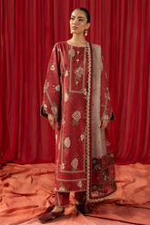 Sheen by Alizeh Unstitched 3 Piece Prints Lawn Collection'2024-06-Russet
