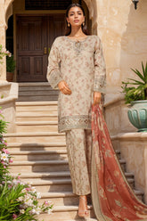 Signature By Sada Bahar Stitched 3 Piece Festive Emb Lawn Vol-02 Suit-ED-233-SKIN