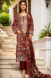Signature By Sada Bahar Stitched 3 Piece Festive Emb Lawn Vol-02 Suit-PD-197-FALSA