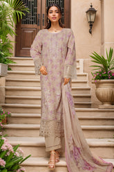Signature By Sada Bahar Stitched 3 Piece Festive Emb Lawn Vol-02 Suit-PD-199-SKIN