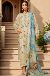 Signature By Sada Bahar Stitched 3 Piece Festive Emb Lawn Vol-02 Suit-ED-211-LEMON