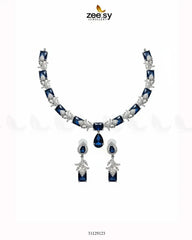 Silver Gilded Statement Necklace Set