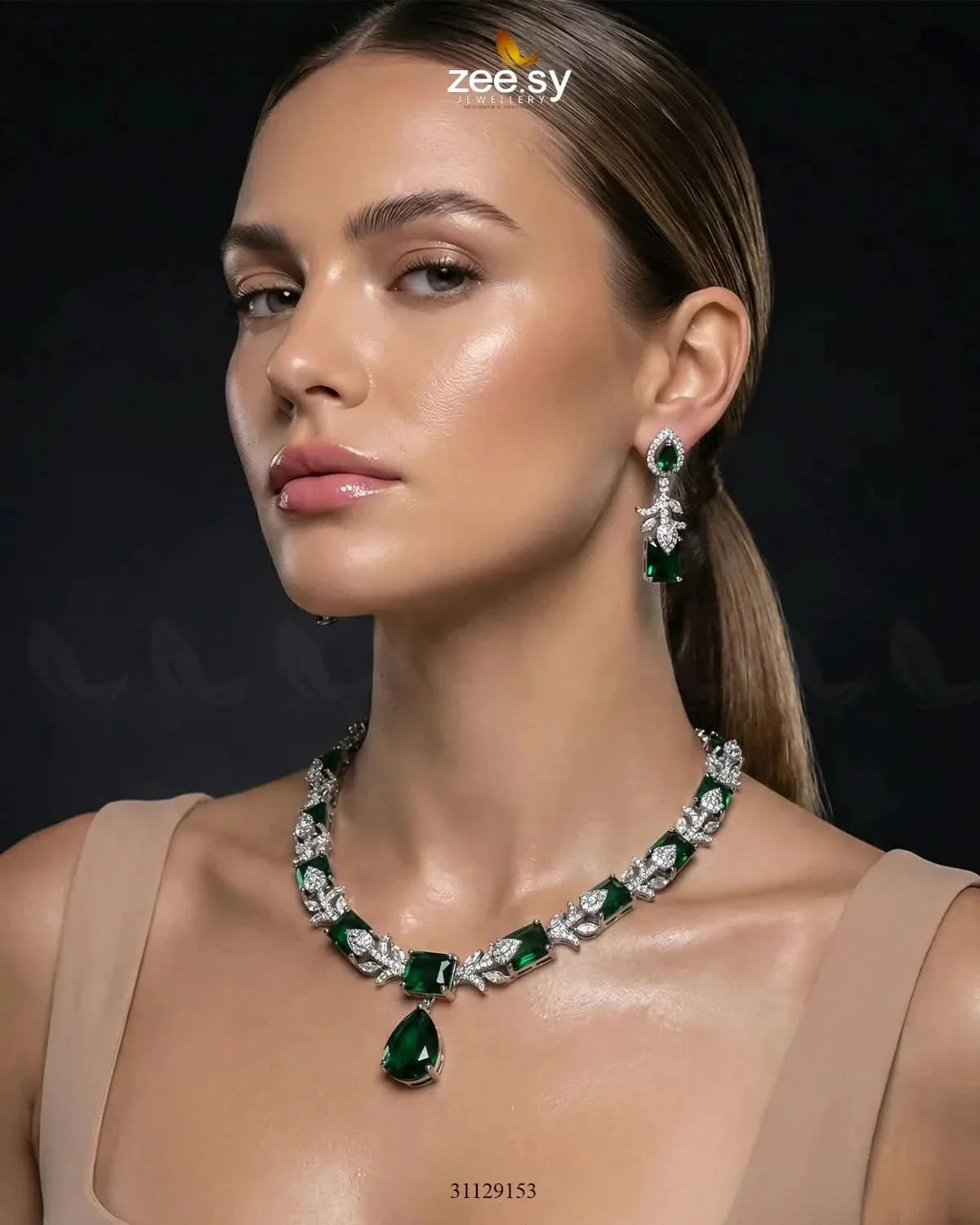 Silver Gilded Statement Necklace Set