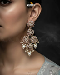 Silver Orchid Earrings - Zeesy Jewellery