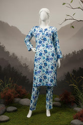 Doriya Luxe By Almeerah Stitched 2 Piece Premium Bana Dora Lawn Collection'2025-Sky Bloom Essence