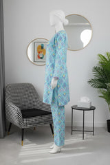 Lush Aura By Almeerah Stitched 2 Piece Premium Bana Dora Lawn Collection'2025-Skyline Haze