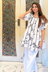 Urban Cut Women's Cotton Printed Co-Ord Set with Dhaka Pants
