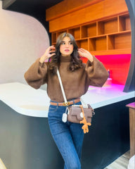 Fineur - Dot Luxe Crossbody Bag - Brown